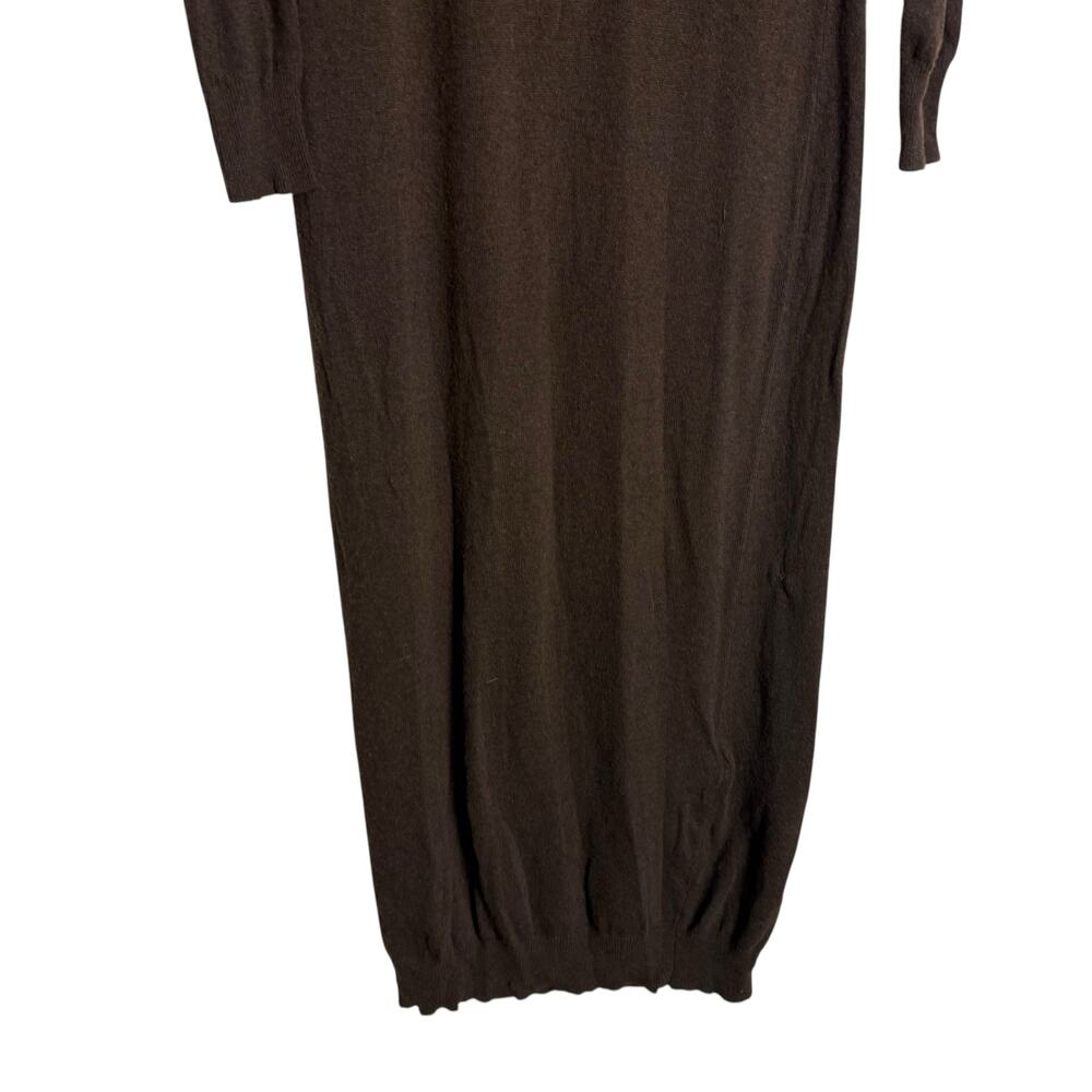 Pietro Brunelli Milano Brown La Salle Wool Blend Turtleneck Sweater Maxi Dress S - Picture 9 of 15